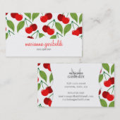 レトロのさくらんぼProfissional 名刺 (正面/裏面)