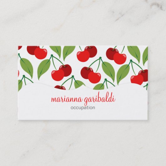 レトロのさくらんぼProfissional 名刺 (正面)