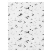 レトロのつばめの鳥の自然動物 テーブルクロス (正面)