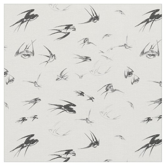 レトロのつばめの鳥の自然動物 ファブリック (クローズアップ)