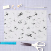 レトロのつばめの鳥の自然動物 薄葉紙 (クラフト)