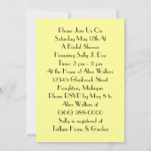 レトロのにわか雨のパーティーの発表の招待状 招待状 (裏面)