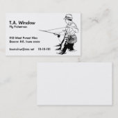 レトロのはえの漁師の名刺 名刺 (正面/裏面)