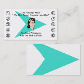 レトロのまばたきビジネスパンチカードビジネス ロイヤリティカード (正面/裏面)