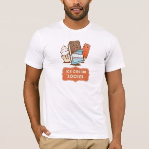 レトロのアイスクリームの会合 Tシャツ