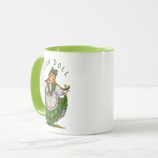 レトロのアイルランドの人形のロゴSt patricks dayを個人化して下さい マグカップ (正面左)