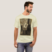レトロのアコーディオンの女の子 Tシャツ (正面フル)