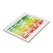 レトロのアロハハワイの島 タイル (側面)