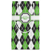 レトロのアーガイル柄のなギフトバッグ スモールペーパーバッグ (正面)