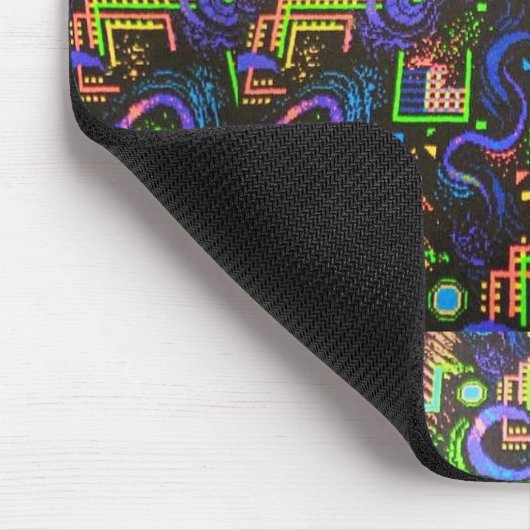 レトロのアーケードのカーペットのデザインのマウスパッド マウスパッド (コーナー)