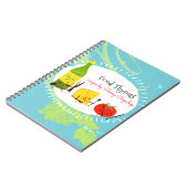 レトロのイタリアンな食糧道具レシピのノート ノートブック (左側)