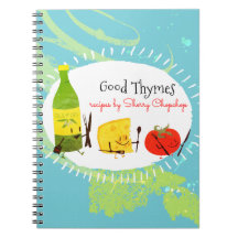 レトロのイタリアンな食糧道具レシピのノート