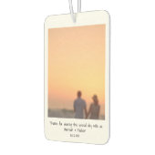 レトロのインスタント写真名カスタム結婚式の好意 カーエアーフレッシュナー (左)