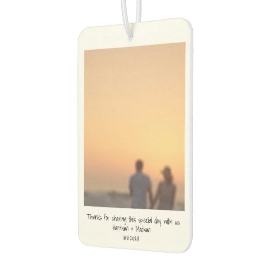 レトロのインスタント写真名カスタム結婚式の好意 カーエアーフレッシュナー (左)