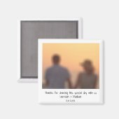 レトロのインスタント写真名カスタム結婚式の好意 マグネット (正面/裏面)