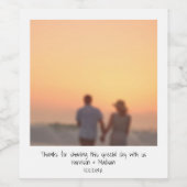 レトロのインスタント写真名カスタム結婚式の好意 ワインラベル (シングルラベル)