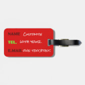 レトロのオックスフォードの二重デッカーバスを個人化して下さい ラゲッジタグ (裏面横)