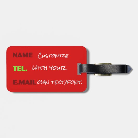 レトロのオックスフォードの二重デッカーバスを個人化して下さい ラゲッジタグ (裏面横)