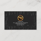 レトロのオパール色はフレームの簿記係に番号を付けます 名刺 (裏面)