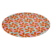 レトロのオレンジくさびパターン カッティングボード (角)