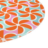 レトロのオレンジくさびパターン カッティングボード (角)