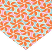 レトロのオレンジくさびパターン テーブルクロス (アングル)