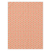 レトロのオレンジくさびパターン テーブルクロス (正面)