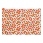 レトロのオレンジくさびパターン 枕カバー (裏面-右)