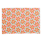 レトロのオレンジくさびパターン 枕カバー (正面右)