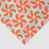 レトロのオレンジくさびパターン 薄葉紙 (詳細)