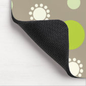 レトロのオレンジ緑のドット・パターンのカスタムのマウスパッド マウスパッド (コーナー)