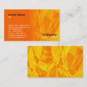 レトロのオレンジ 名刺 (正面/裏面)