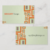 レトロのオレンジ 名刺 (正面/裏面)