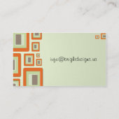 レトロのオレンジ 名刺 (裏面)