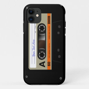 レトロのオーディオ・カセットテープのMixTapeのおもしろいなiPhone 5の場合 iPhone 11 ケース