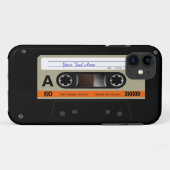 レトロのオーディオ・カセットテープのMixTapeのおもしろいなiPhone 5の場合 Case-Mate iPhoneケース (裏面(横))