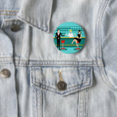 レトロのカクテルラウンジのカップルボタン 缶バッジ (インサイチュ)