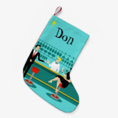 レトロのカクテルラウンジのクリスマスのストッキング スモールクリスマスストッキング (正面 (吊り時))