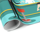 レトロのカクテルラウンジの包装紙 ラッピングペーパー (ロールコーナー)