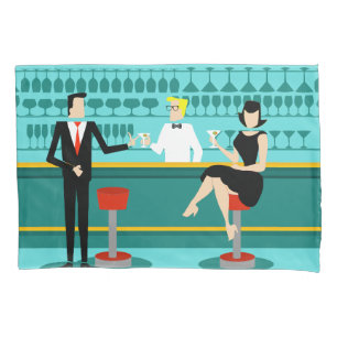 レトロのカクテルラウンジの枕カバー 枕カバー