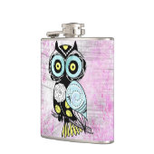 レトロのカスタムなフクロウ フラスク (左)