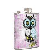 レトロのカスタムなフクロウ フラスク (右)