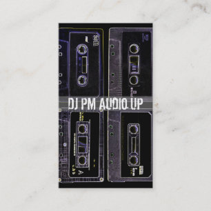 レトロのカセットテープの投球DJは記録します 名刺