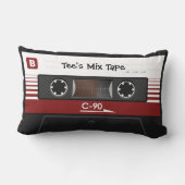 レトロのカセットテープの枕 ランバークッション (裏面)