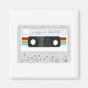 レトロのカセットテープ80sのスタイル マグネット