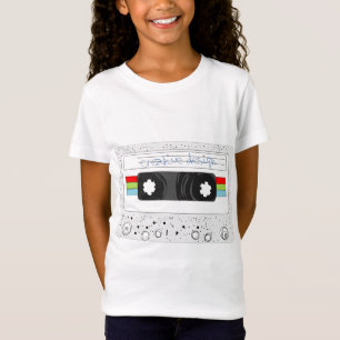 レトロのカセットテープ80sのスタイル tシャツ