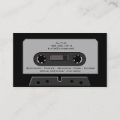 レトロのカセットテープDJの名刺 名刺 (裏面)