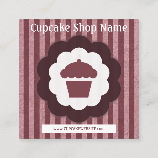 レトロのカップケーキのダイヤモンドのロイヤリティの穿孔器 ロイヤリティカード (裏面)