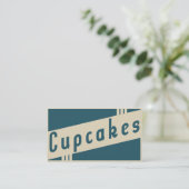 レトロのカップケーキは1つに自由なカードを得ます ロイヤリティカード (スタンド正面)