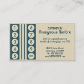 レトロのカップケーキは1つに自由なカードを得ます ロイヤリティカード (裏面)